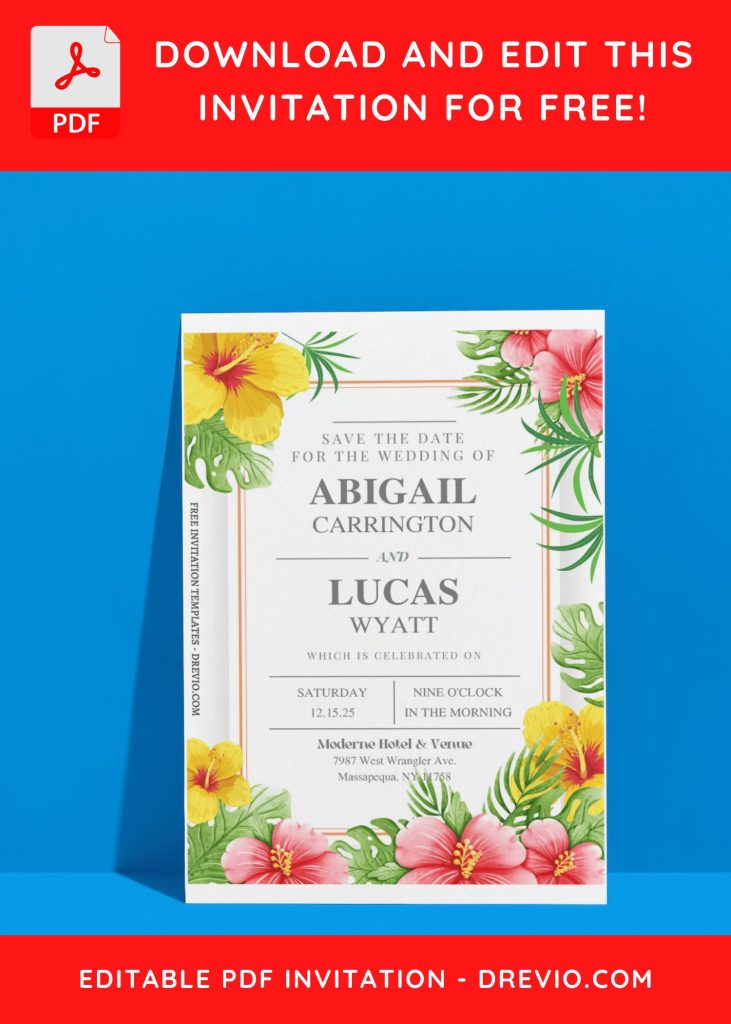 Invitation Template of (Free Editable PDF) Vibrant Garden Vows Wedding Invitation Templates 10