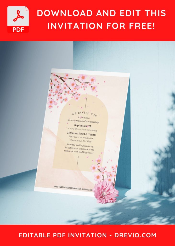 Invitation Template of (Free Editable PDF) Spring Serenity Wedding Invitation Templates 10