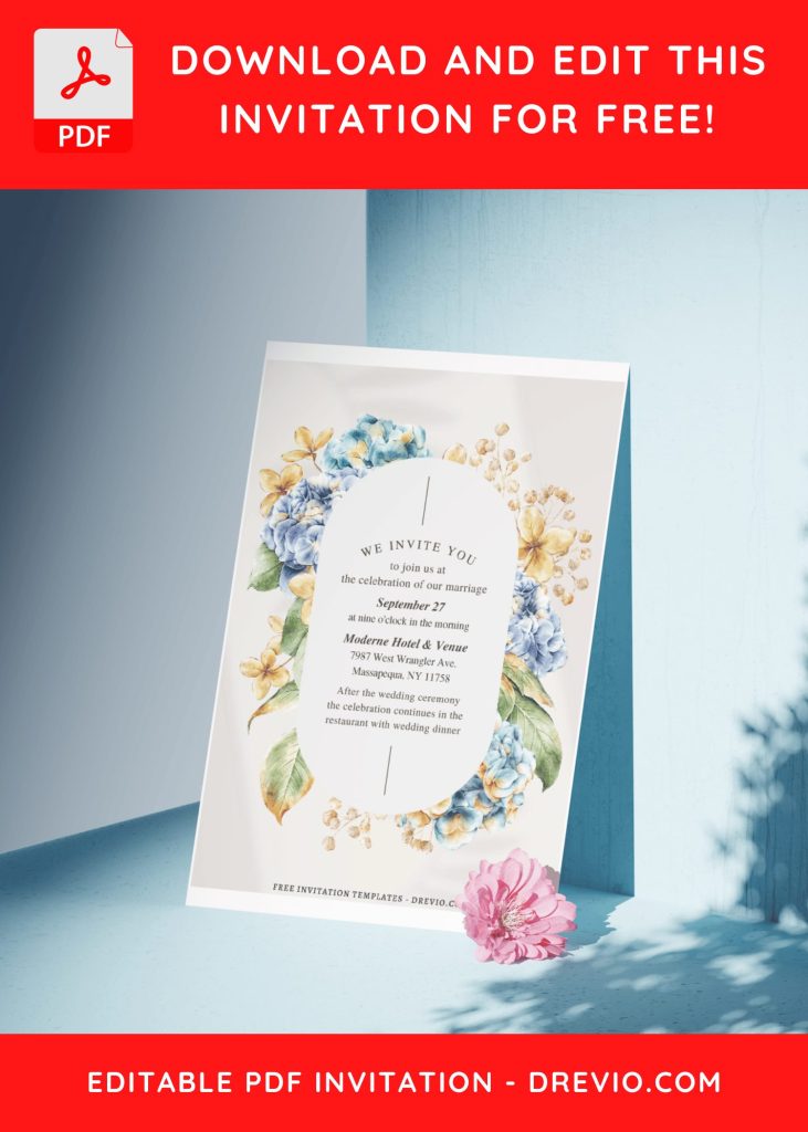 Invitation Template of (Free Editable PDF) Cherished Botanical Wedding Invitation Templates 10