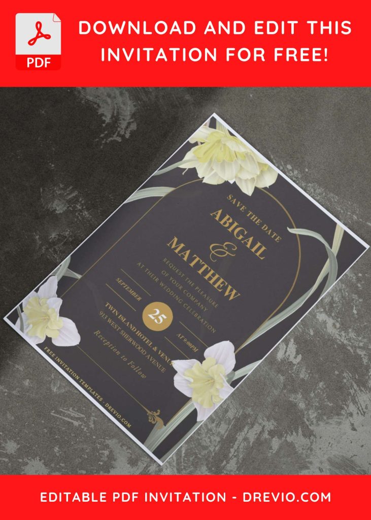 Invitation Template of (Free Editable PDF) Romance In Blooms Wedding Invitation Templates 9