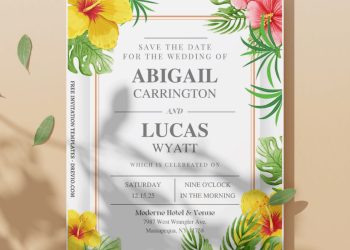 (Free Editable PDF) Vibrant Garden Vows Wedding Invitation Templates