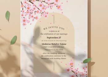 (Free Editable PDF) Spring Serenity Wedding Invitation Templates