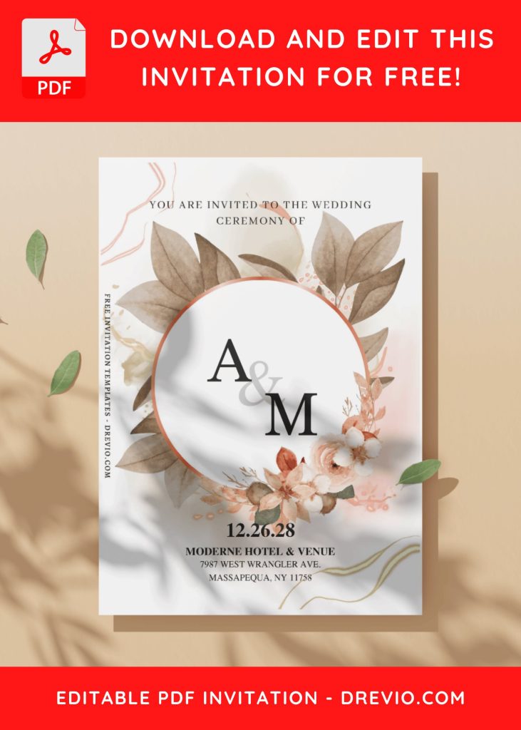 Invitation Template of (Free Editable PDF) Season Of Love Wedding Invitation Templates 9