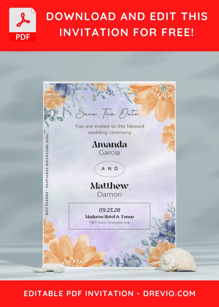 Invitation Template of (Free Editable PDF) Floral Paradise Wedding Invitation Templates 10