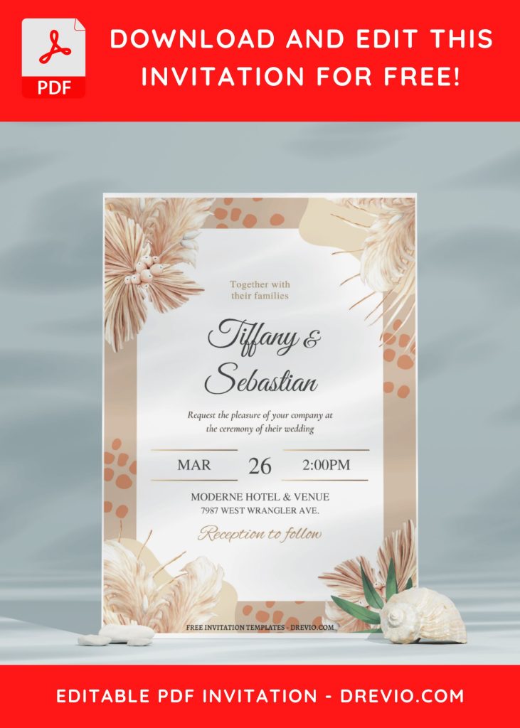 Invitation Template of (Free Editable PDF) Bohemian Whispers Wedding Invitation Templates 9