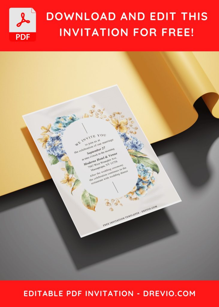 Invitation Template of (Free Editable PDF) Cherished Botanical Wedding Invitation Templates 9