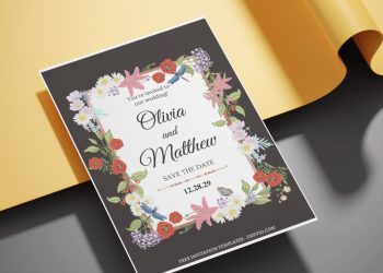 (Free Editable PDF) Elegant Blooms Wedding Invitation Templates