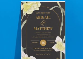 (Free Editable PDF) Romance In Blooms Wedding Invitation Templates
