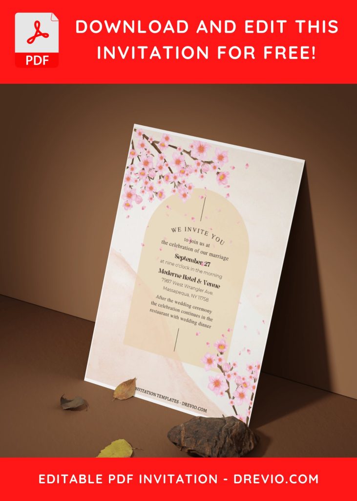 Invitation Template of (Free Editable PDF) Spring Serenity Wedding Invitation Templates 8