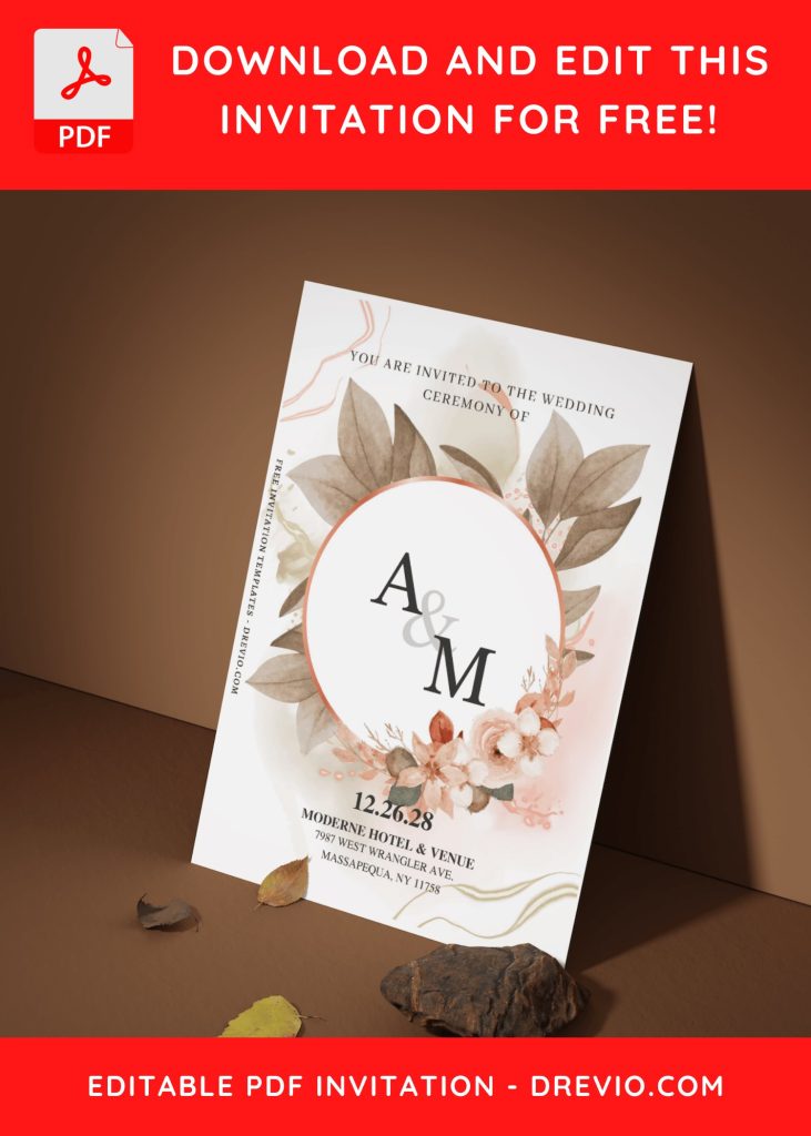 Invitation Template of (Free Editable PDF) Season Of Love Wedding Invitation Templates 8