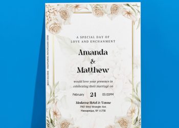 (Free Editable PDF) Vintage Greenery Wedding Invitation Templates