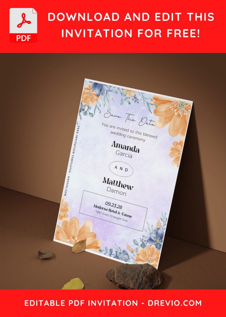 Invitation Template of (Free Editable PDF) Floral Paradise Wedding Invitation Templates 9