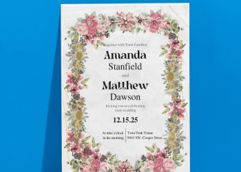 (Free Editable PDF) Harmony In Nature Wedding Invitation Templates