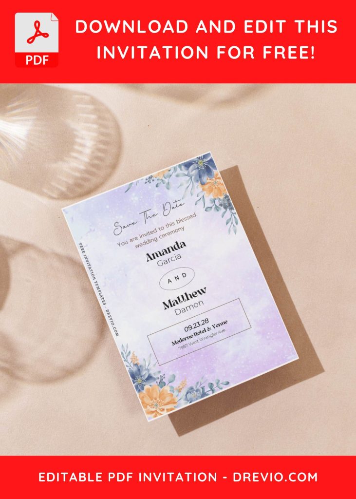 Invitation Template of (Free Editable PDF) Floral Paradise Wedding Invitation Templates 8