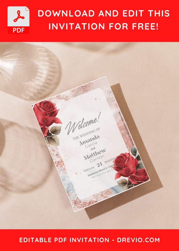 Invitation Template of (Free Editable PDF) Nature's Embrace Wedding Invitation Templates 7