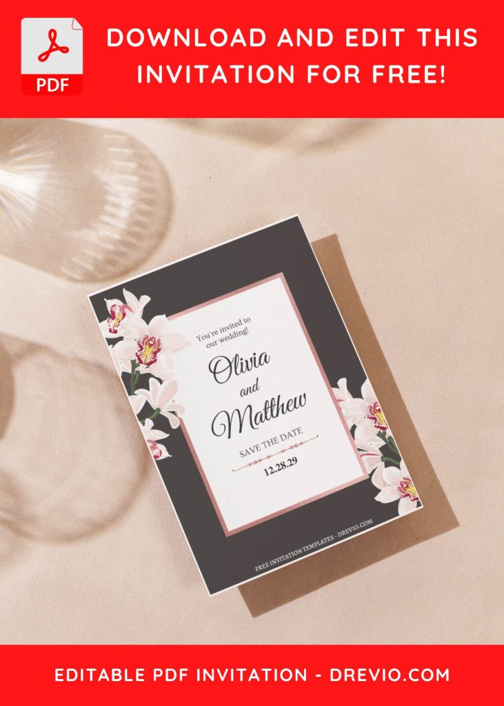 Invitation Template of (Free Editable PDF) Elegant Blooms Wedding Invitation Templates 7