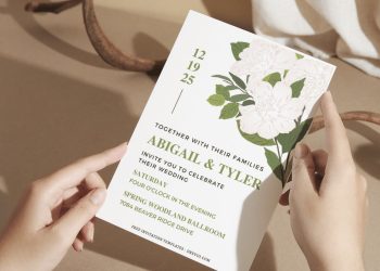 (Free Editable PDF) Garden Serenity Wedding Invitation Templates