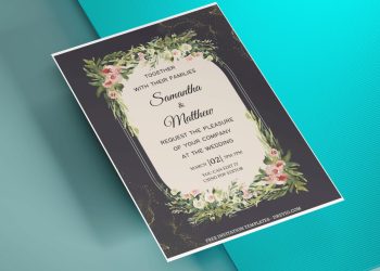 (Free Editable PDF) Garden Whispers Wedding Invitation Templates