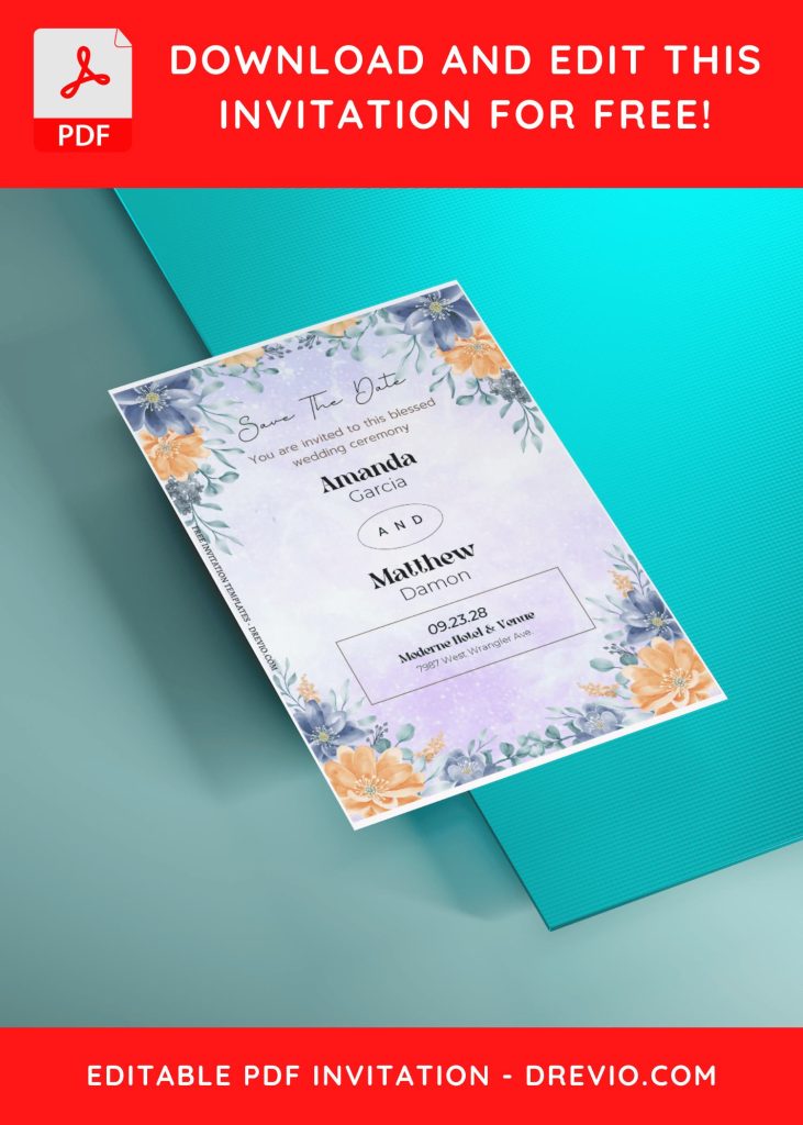 Invitation Template of (Free Editable PDF) Floral Paradise Wedding Invitation Templates 6