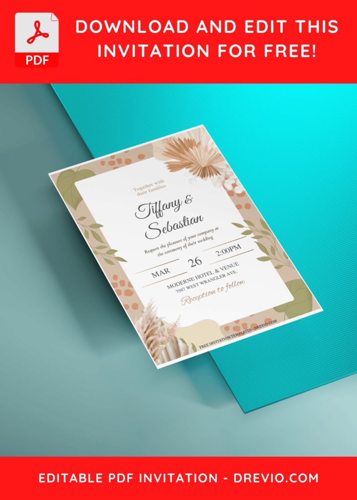 Invitation Template of (Free Editable PDF) Bohemian Whispers Wedding Invitation Templates 5