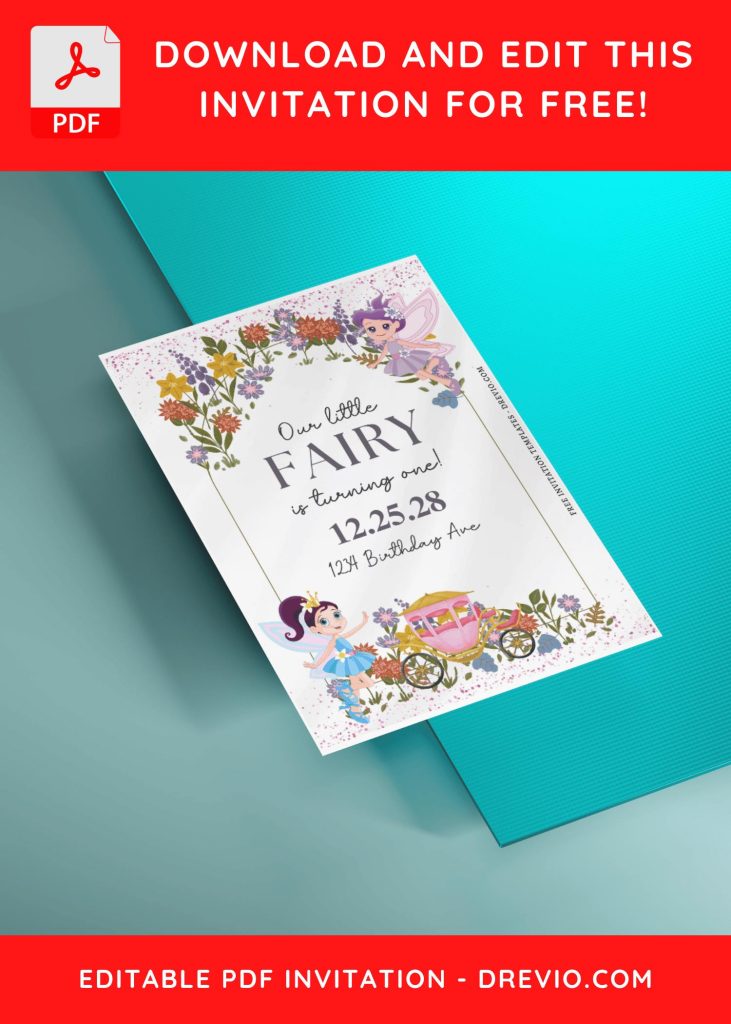 Invitation Template of (Free Editable PDF) Fairy Wonderland Birthday Invitation Templates 5