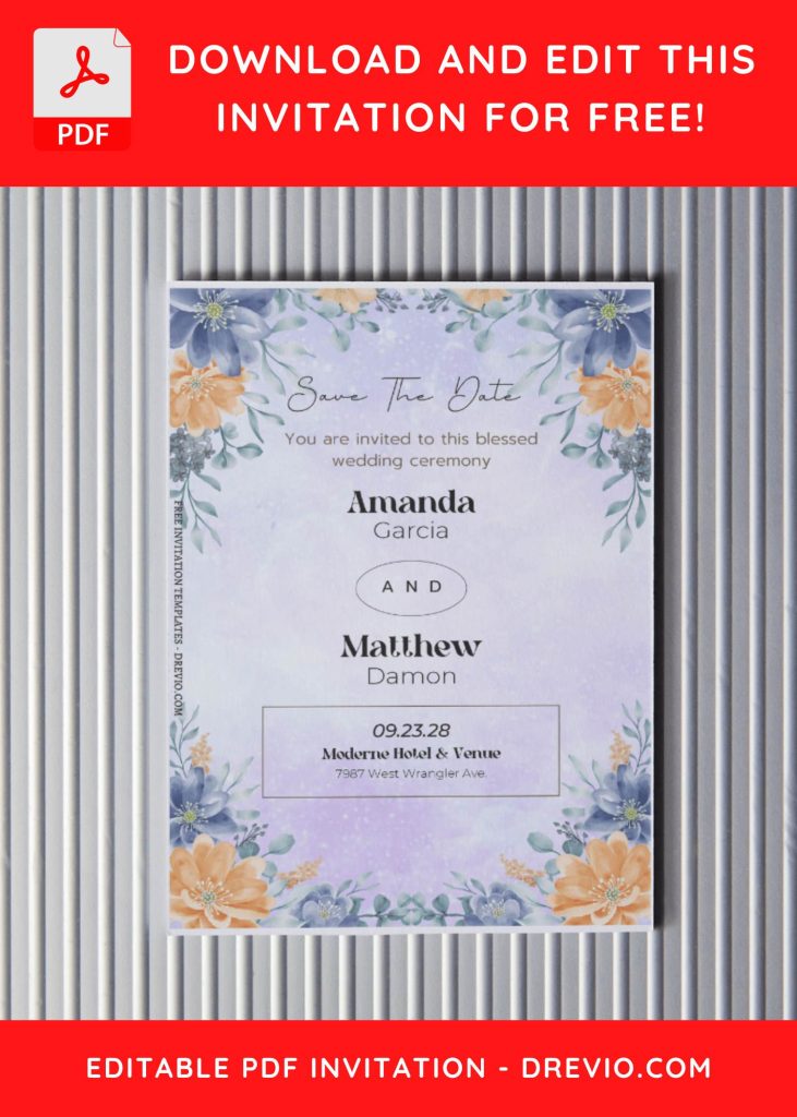 Invitation Template of (Free Editable PDF) Floral Paradise Wedding Invitation Templates 5