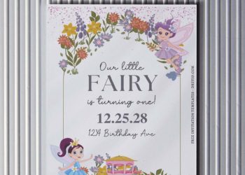 (Free Editable PDF) Fairy Wonderland Birthday Invitation Templates