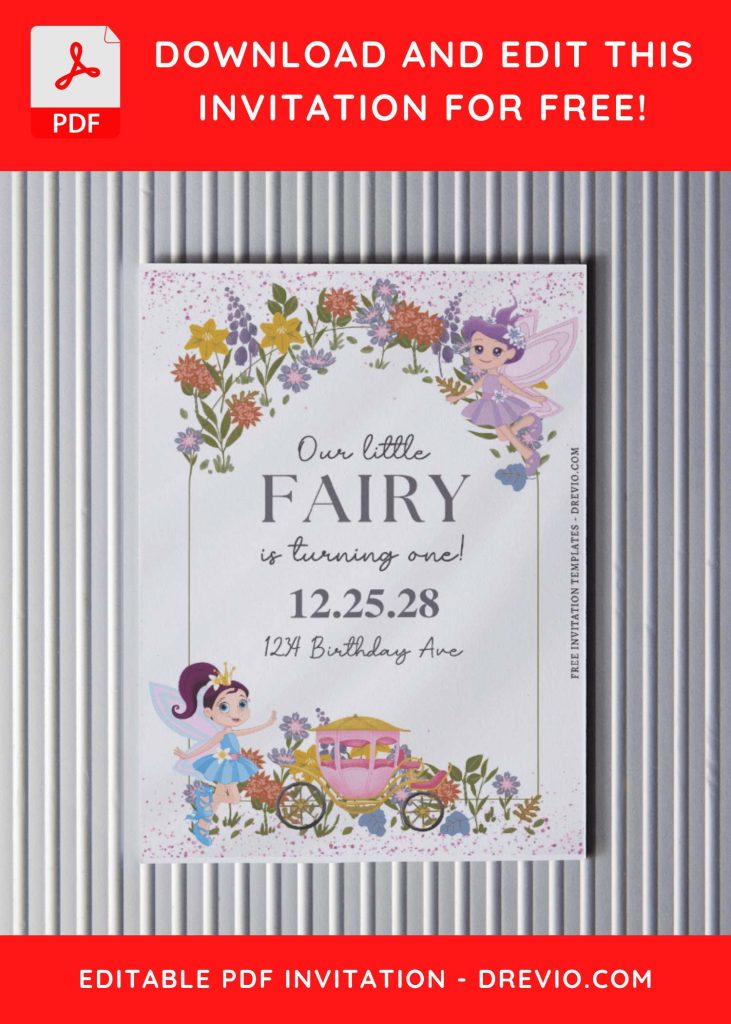 Invitation Template of (Free Editable PDF) Fairy Wonderland Birthday Invitation Templates 4