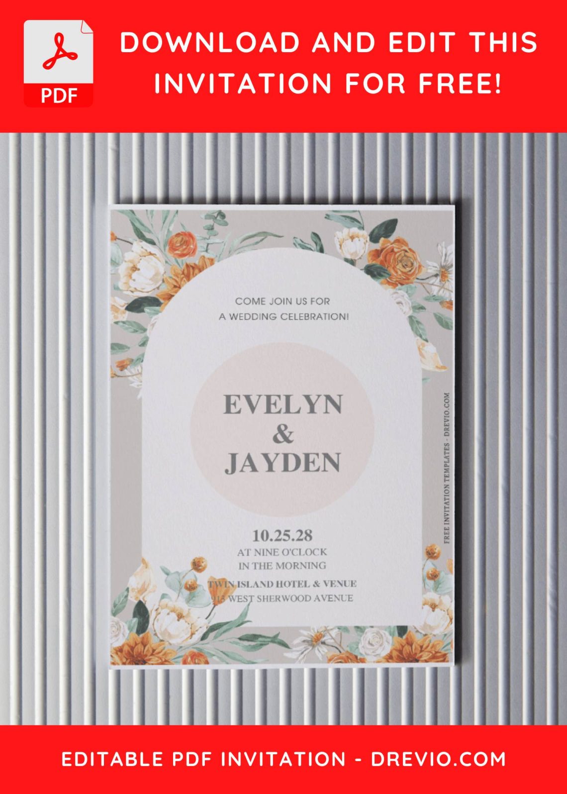 (Free Editable PDF) Exquisite Floral & Greenery Wedding Invitation Templates I