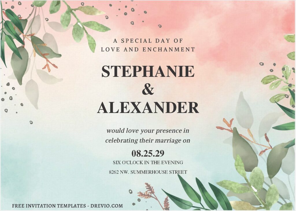 Invitation Template of (Free Editable PDF) Awe-inspiring Bohemian Wedding Invitation Templates 1