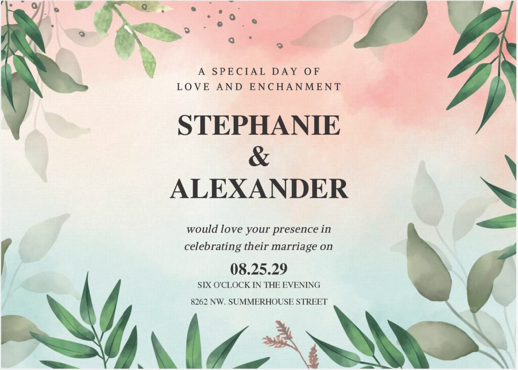 Invitation Template of (Free Editable PDF) Awe-inspiring Bohemian Wedding Invitation Templates 3