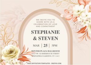 (Free Editable PDF) Bohemian Love In Style Wedding Invitation Templates ...