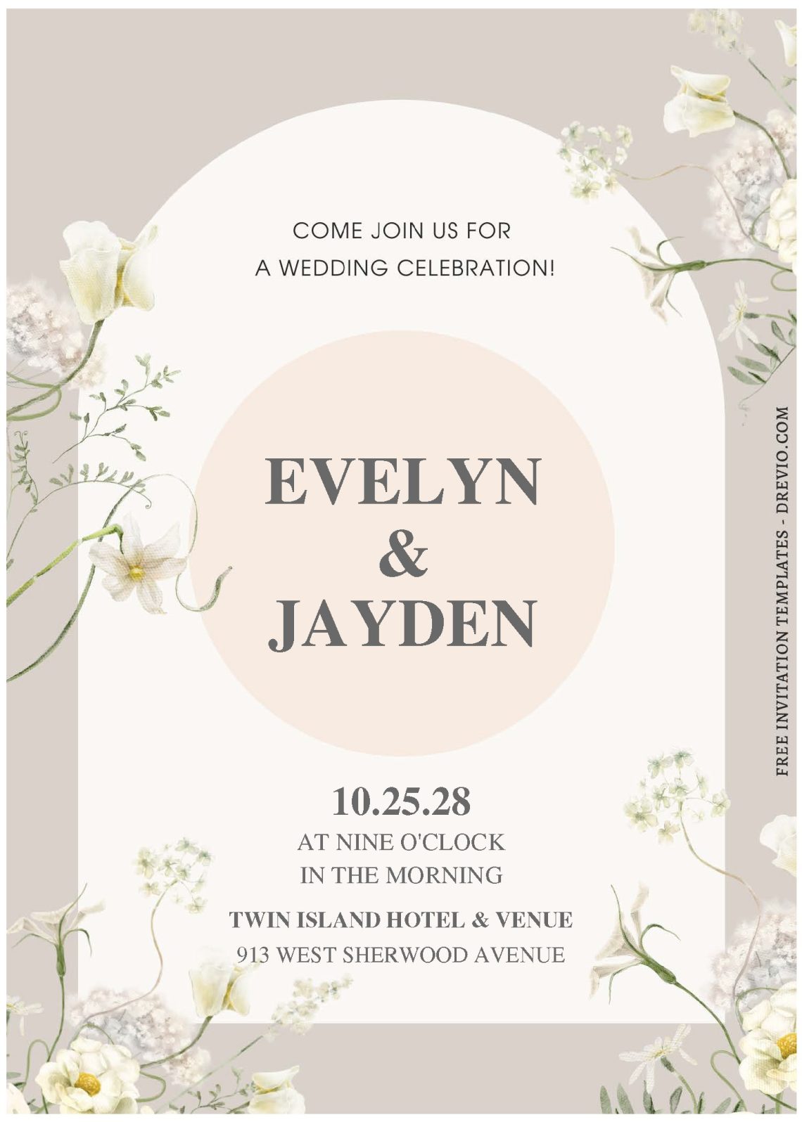 (Free Editable PDF) Exquisite Floral & Greenery Wedding Invitation Templates J