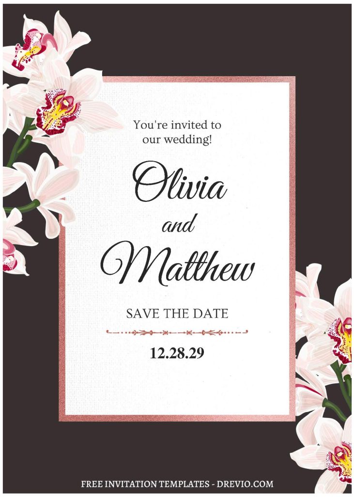 Invitation Template of (Free Editable PDF) Elegant Blooms Wedding Invitation Templates 2