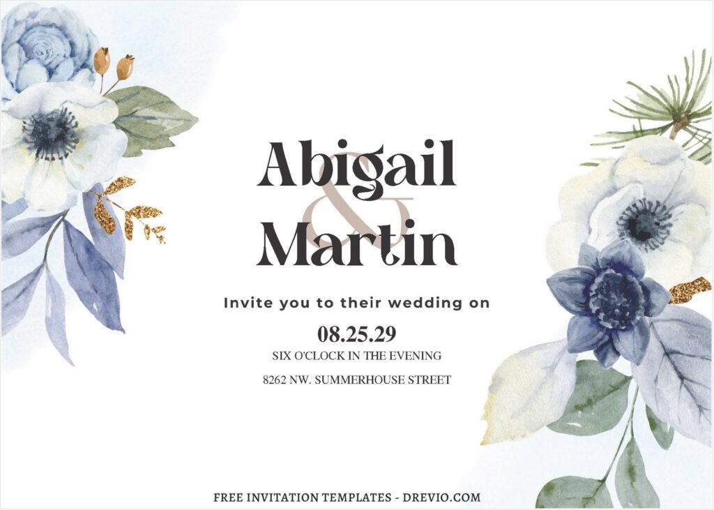 Invitation Template of (Free Editable PDF) Ethereal Peony And Aster Wedding Invitation Templates 3