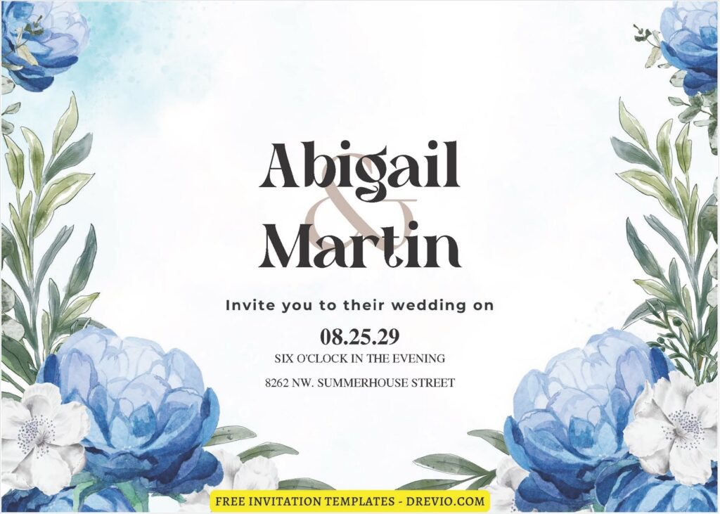 Invitation Template of (Free Editable PDF) Ethereal Peony And Aster Wedding Invitation Templates 2