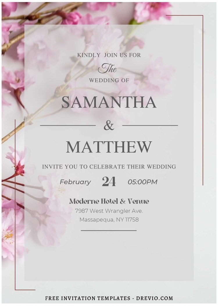 (Free Editable PDF) Romantic Floral Reverie Wedding Invitation ...