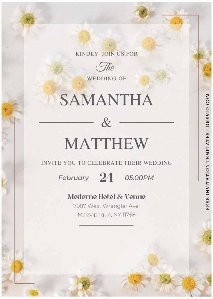 Invitation Template of (Free Editable PDF) Romantic Floral Reverie Wedding Invitation Templates 2