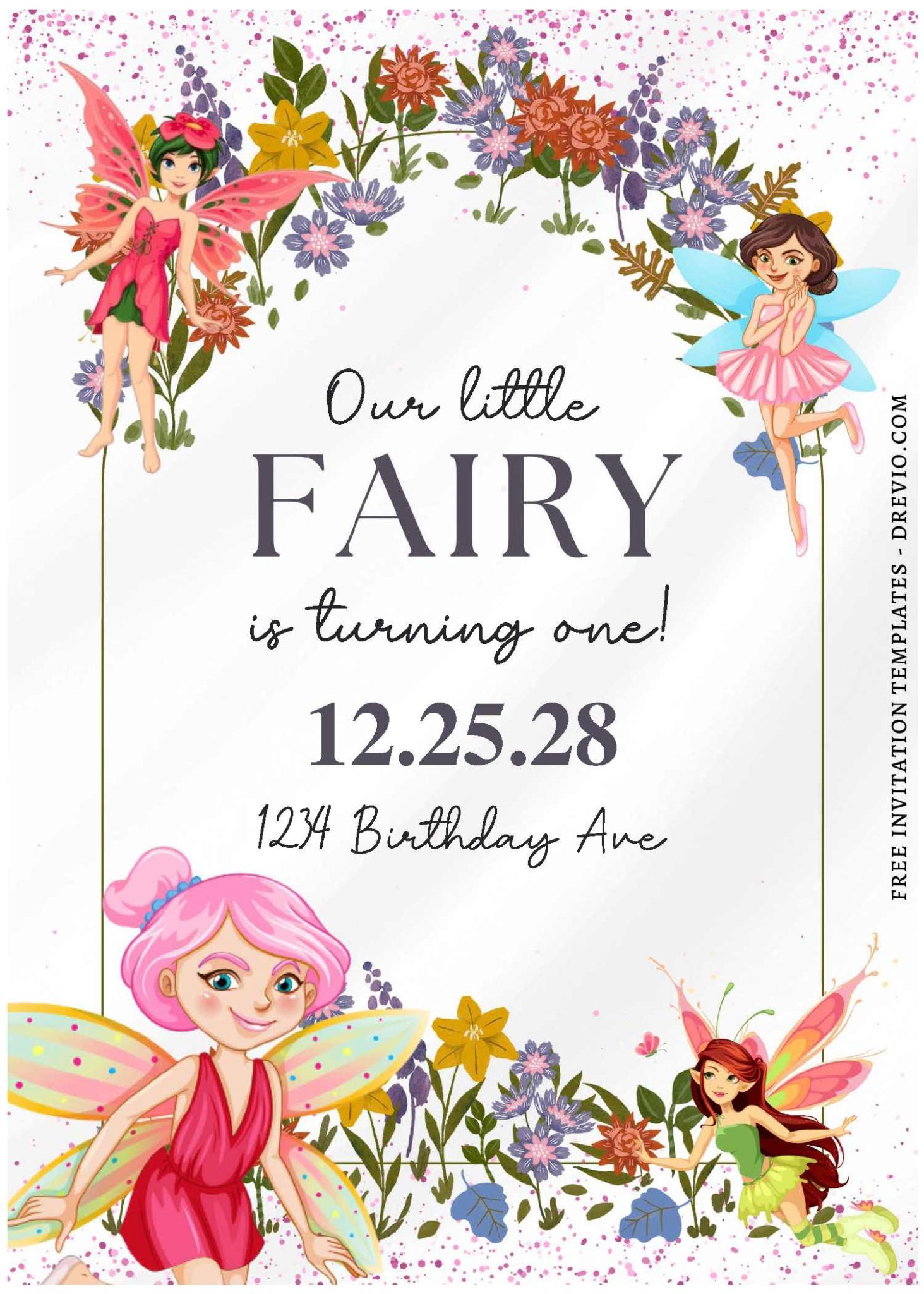 (Free Editable PDF) Fairy Wonderland Birthday Invitation Templates ...
