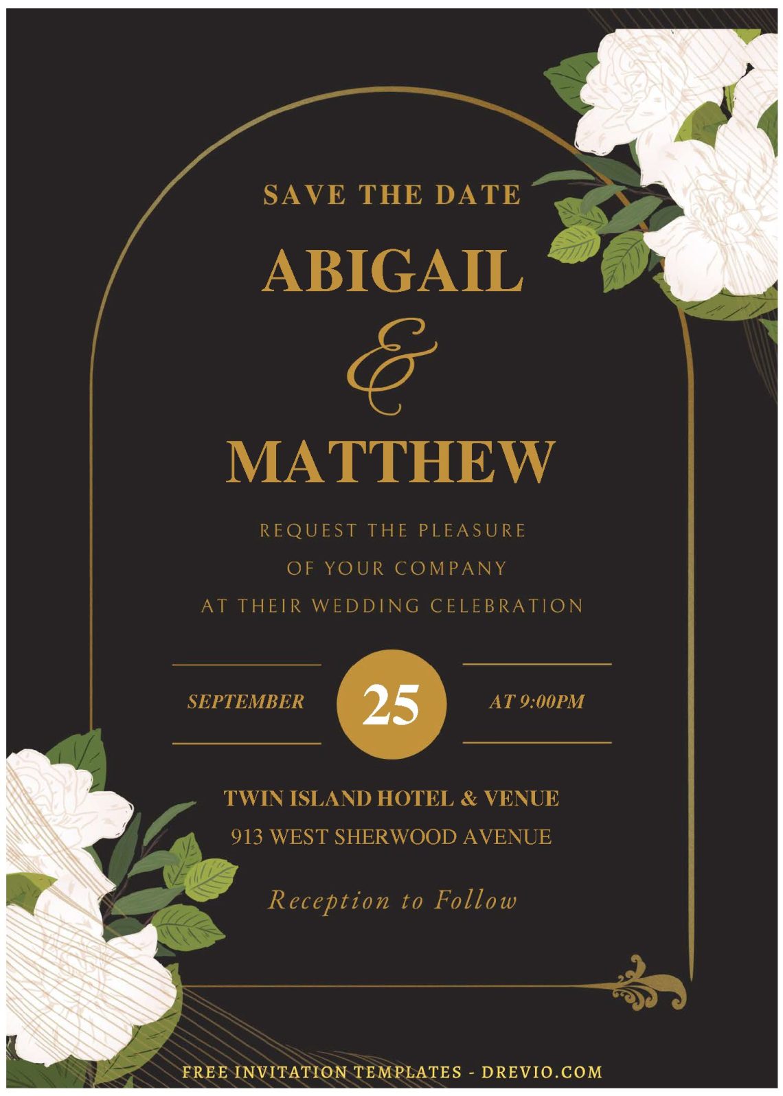 (Free Editable PDF) Romance In Blooms Wedding Invitation Templates ...