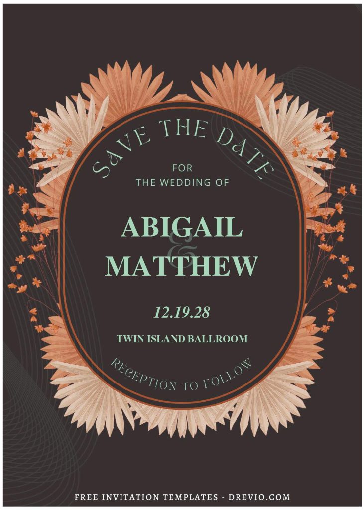 Invitation Template of (Free Editable PDF) Bohemian Aesthetic Wedding Invitation Templates 2