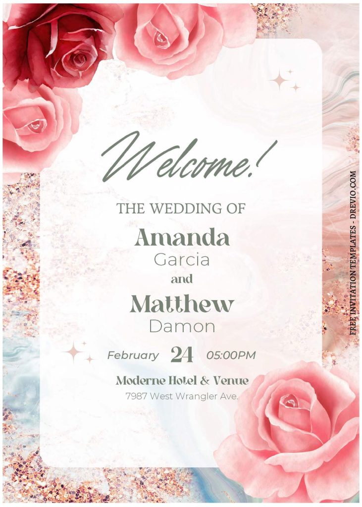 Invitation Template of (Free Editable PDF) Nature's Embrace Wedding Invitation Templates 1