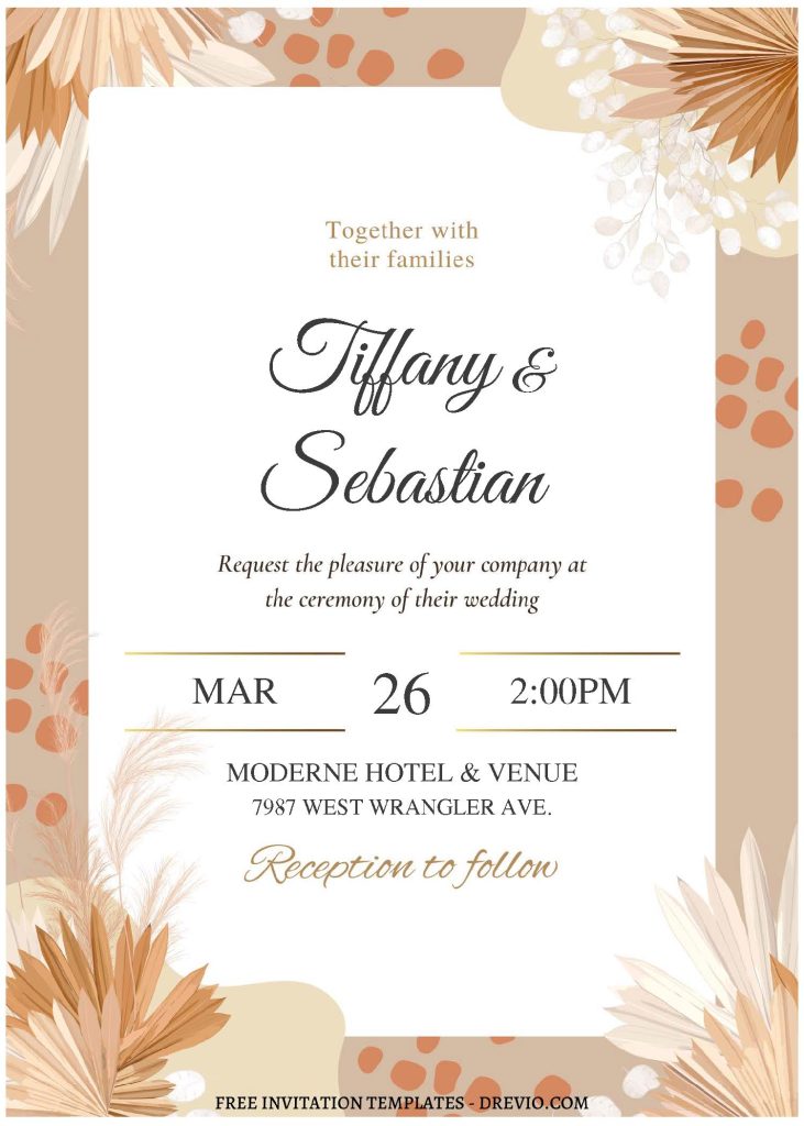 Invitation Template of (Free Editable PDF) Bohemian Whispers Wedding Invitation Templates 3