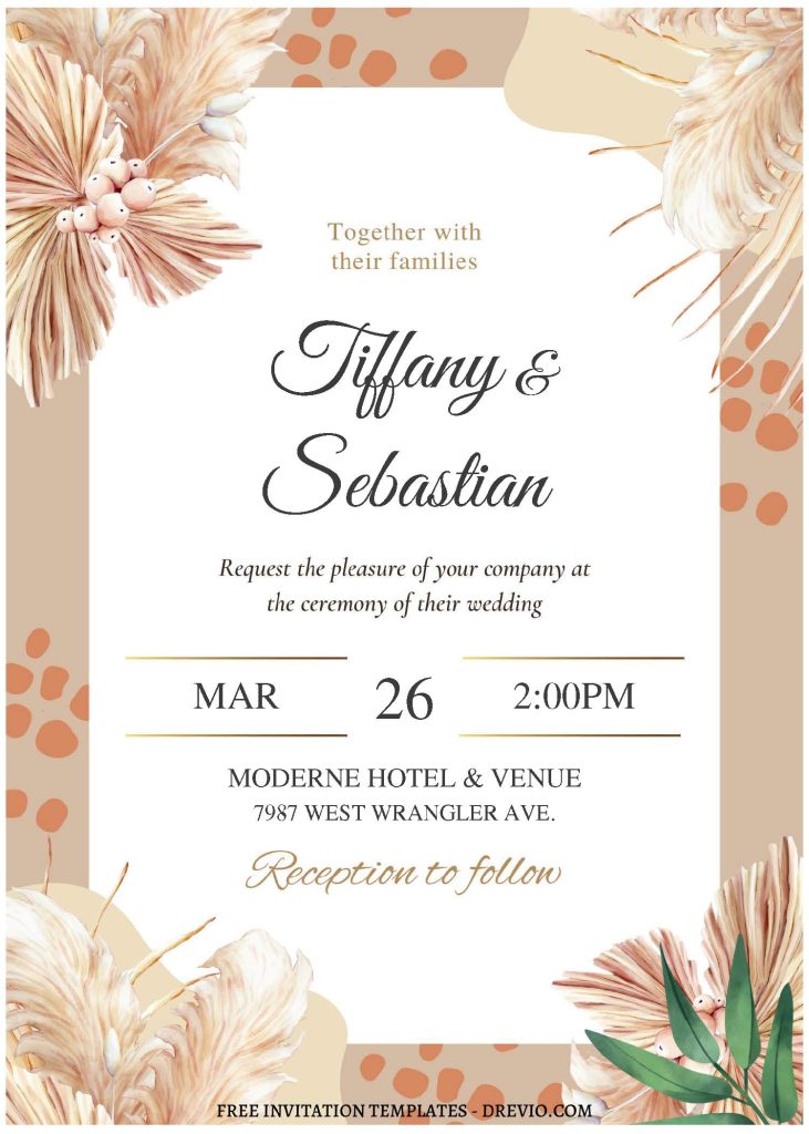 Invitation Template of (Free Editable PDF) Bohemian Whispers Wedding Invitation Templates 2