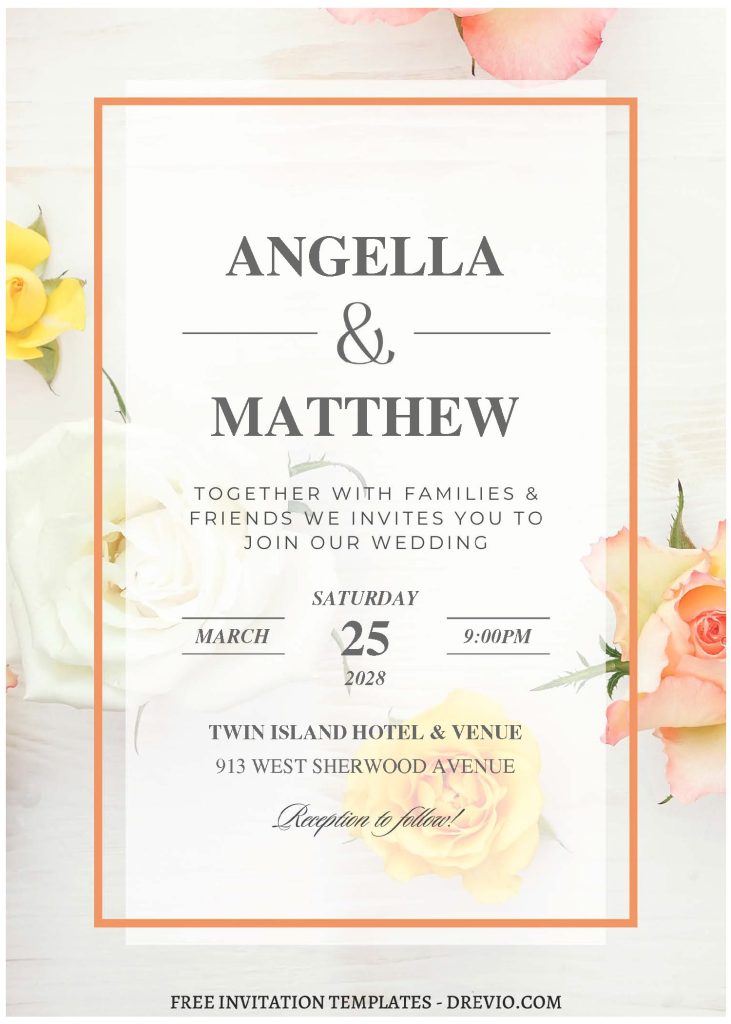 Invitation Template of (Free Editable PDF) Flourishing Romance Wedding Invitation Templates 2