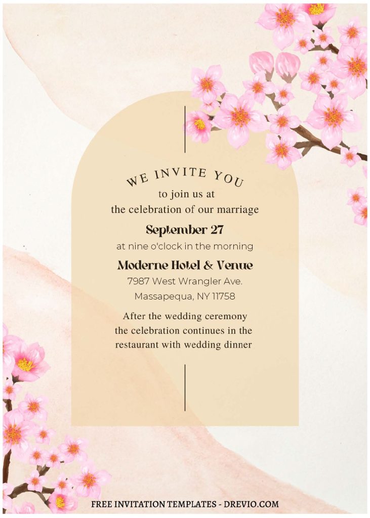 Invitation Template of (Free Editable PDF) Spring Serenity Wedding Invitation Templates 3