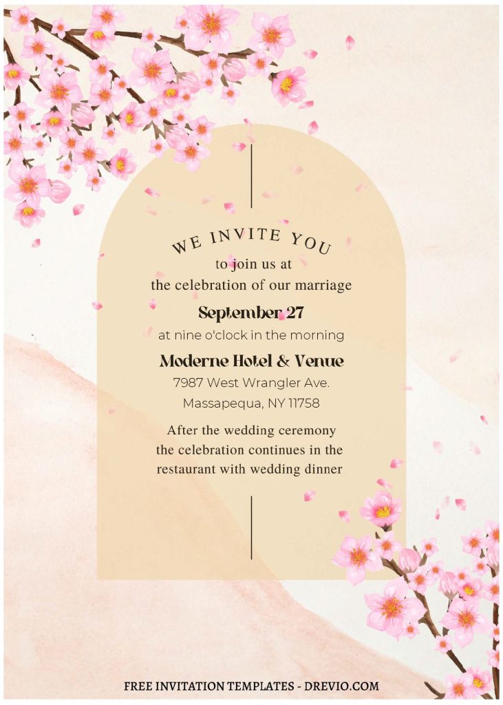 Invitation Template of (Free Editable PDF) Spring Serenity Wedding Invitation Templates 2