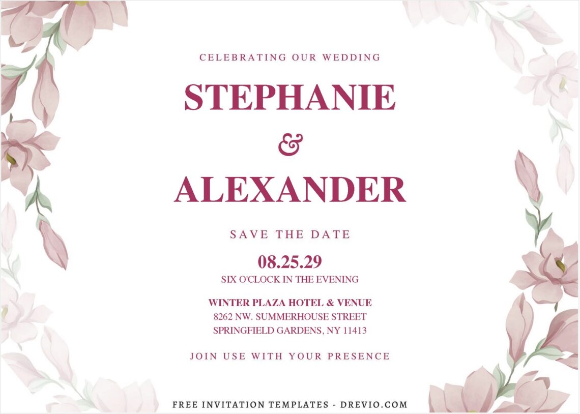 (Free Editable PDF) Striking Spring Garden Wedding Invitation Templates ...