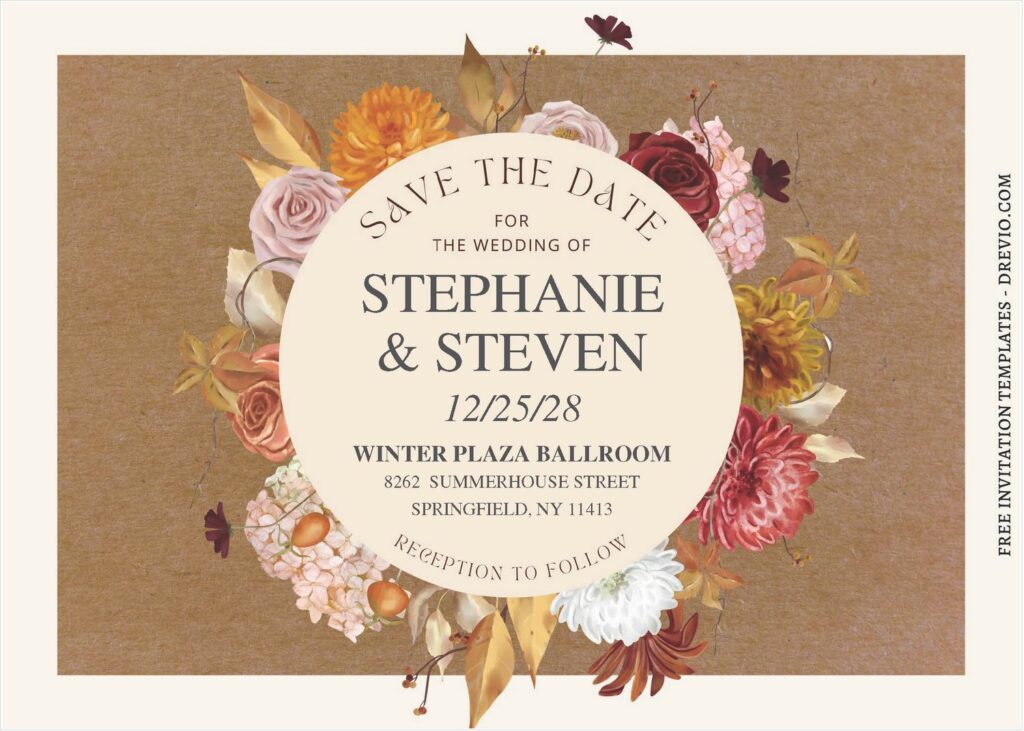 (Free Editable PDF) A Blooming Beginning Floral Wedding Invitation Templates A