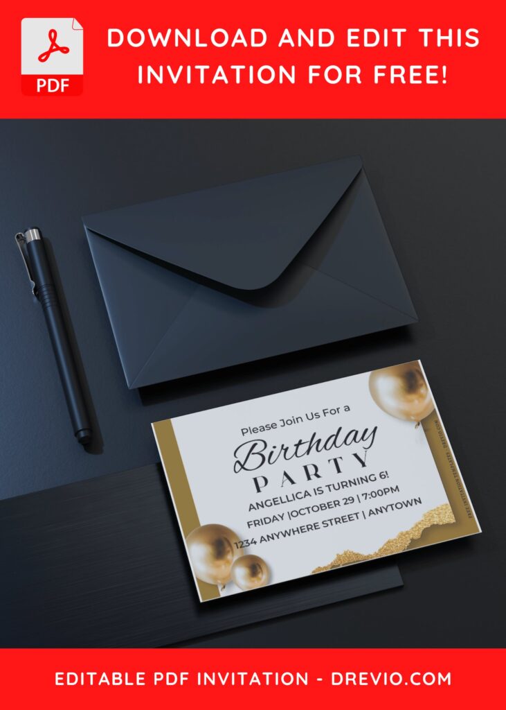 Invitation Template of (Free Editable PDF) Simply Elegance 60th Birthday Invitation Templates 10